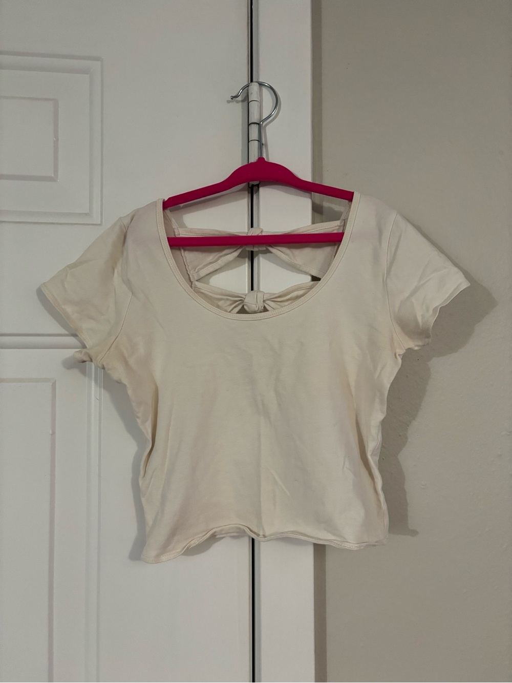 Abercrombie & Fitch Short Sleeve Crop Top | White | XS